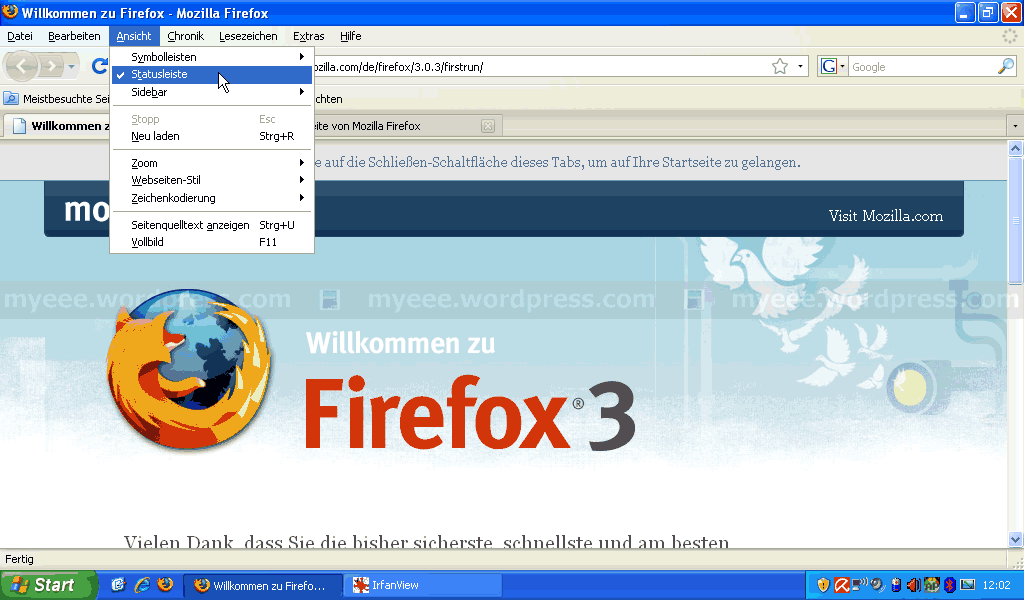 Statusleiste Firefox